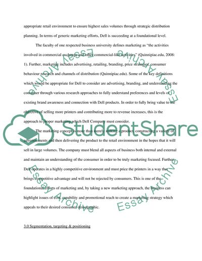 Dell Computers: Marketing Analysis