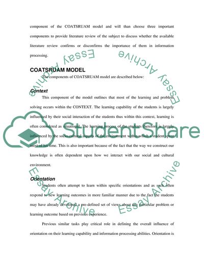 Cognitive Psychology and Information Processing