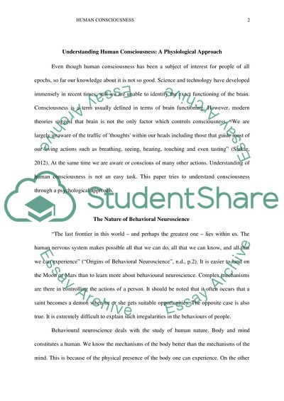 Understanding Human Consciousness: A Physiological Approach