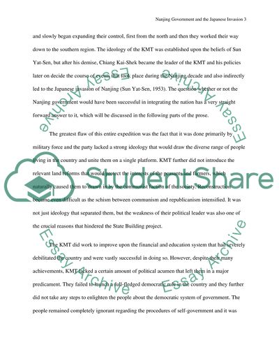 Nanjing Government and Japanese Occupation