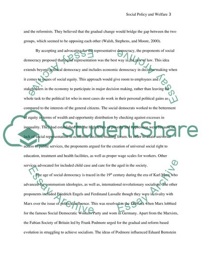 Changes in Welfare Policy