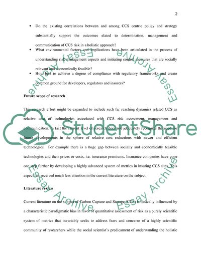 Carbon Capture and Storage Technology