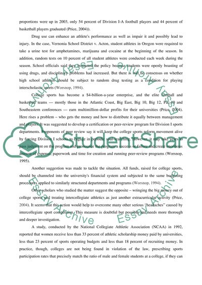 Sport in high schools and colleges