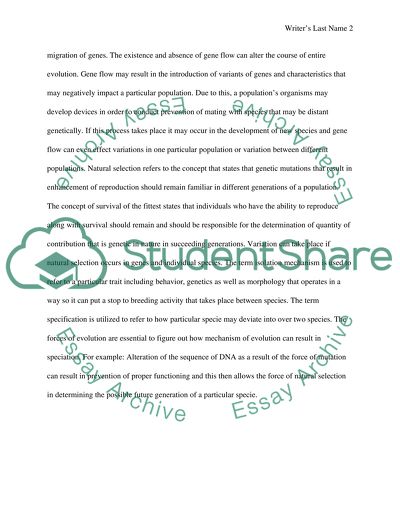 Four Forces of Evolution