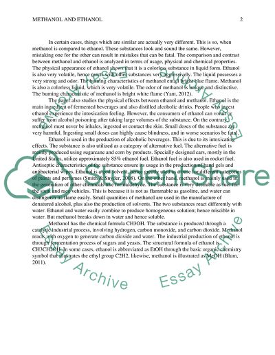 The Physical Effects between Ethanol and Methanol