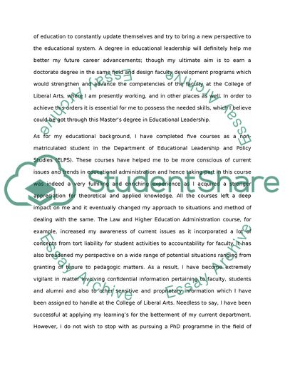 Graduate school admission essay outline
