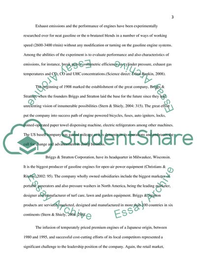 Briggs & Stratton quantum engine-Interim