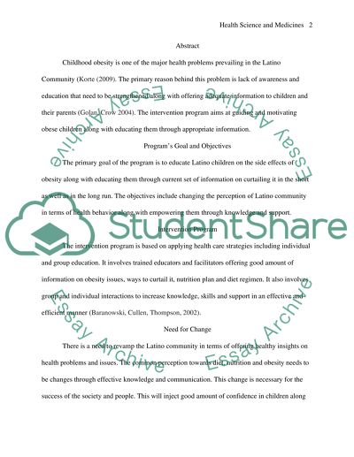 DEVELOPMENT OF INTERVENTION