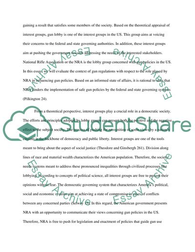 The Gun Lobby as an Interest Group
