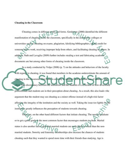 Cheating and Integrity