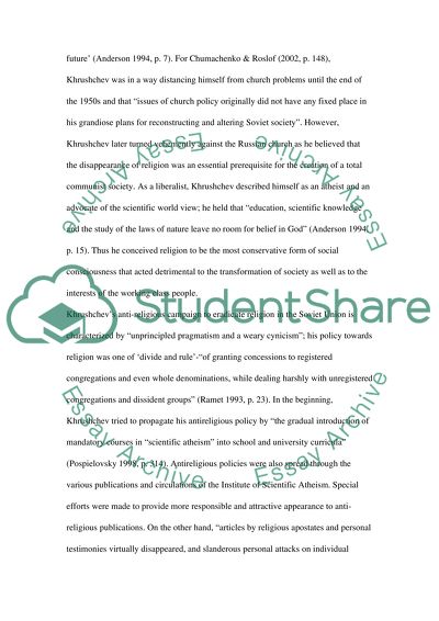 How effective was Khrushchevs religious policy