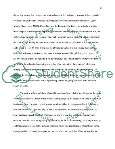 The Changing Relationship between the Poor and Society