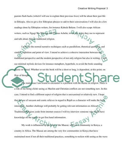 Creative Writing Proposal