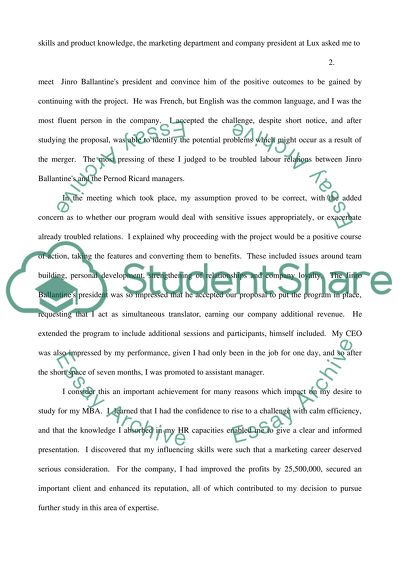 Human Resource Management Experience