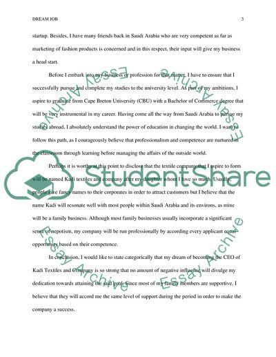 The Dream of Owning a Textiles Industry