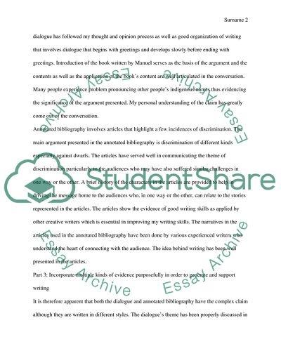 The Outcome of the Dialogue