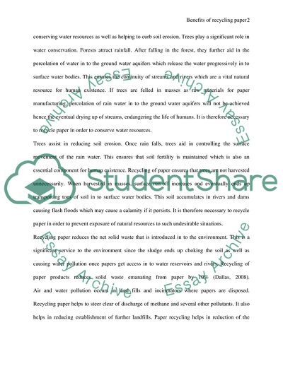 essay on paper recycling