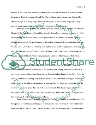 The Roles of the Alamo in the Texas Revolution of 1836