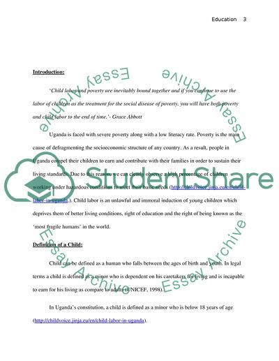 Child Labour in Uganda