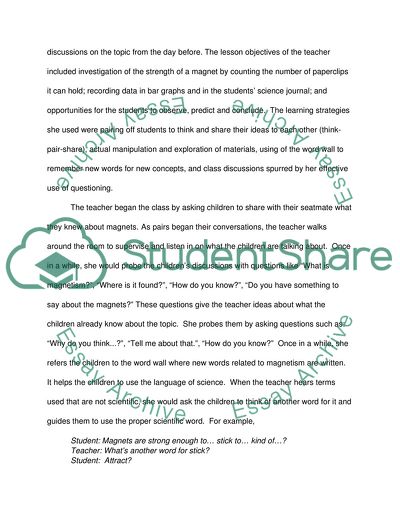 A Teaching Focus Area