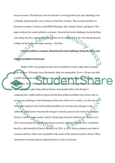 Challenges the Eurozone Faced in 2011-2012