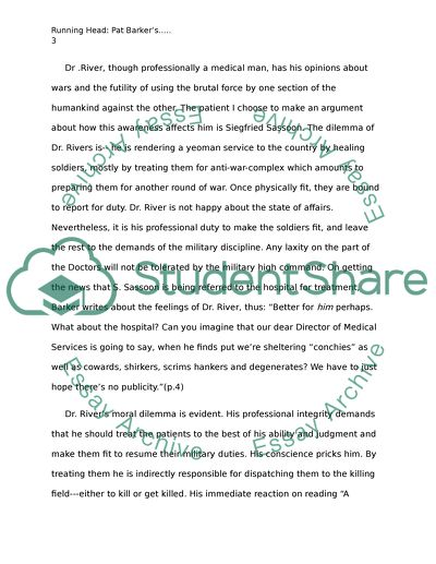 Pat Barkers novel Regeneration