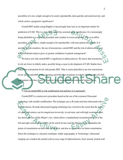 Use of Carotid IMT in risk stratification of hypogonadal men with atherosclerosis and coronary artery disease