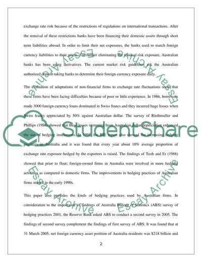 Limited Foreign Exchange Exposure Through Hedging