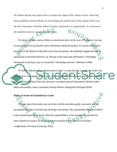Legal Rights of Customer in terms of Refunds / Compensation