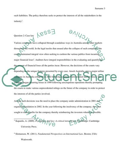 Negligence of Auditors