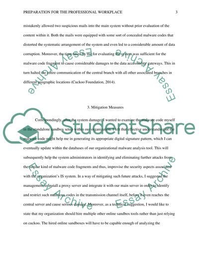 Preparation for the Professional Workplace