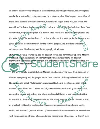 Primary Source Analysis: Hernan Cortes: Second Letter to Charles V, 1520