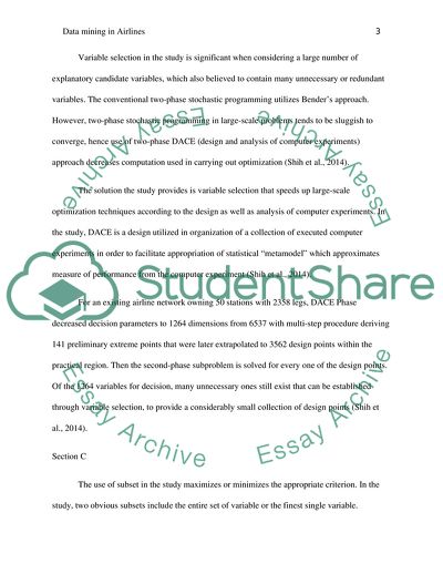 Data Mining in Airlines