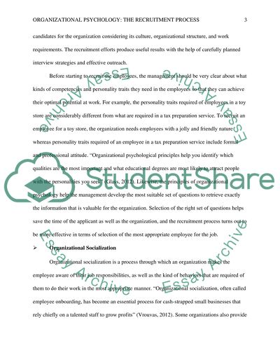 Appling organziational psychology