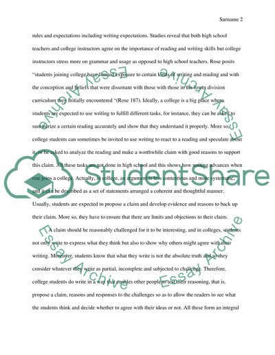 Read below. ( college students struggling in writing when they get in the college. how can we overcome)