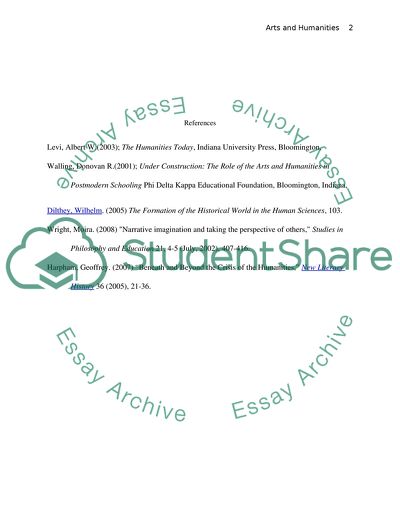 Seminar Arts and humannities unit 1