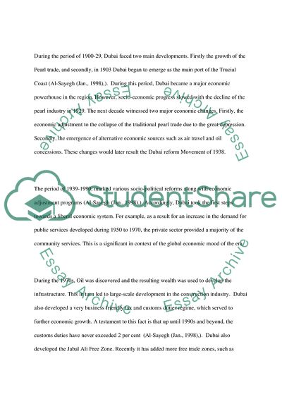 Economic History and Development of Dubai