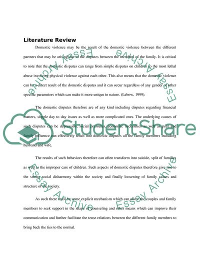 The Importance of the Domestic Disputes