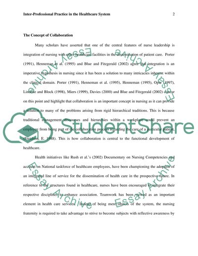 Interprofessional Practice: Healthcare