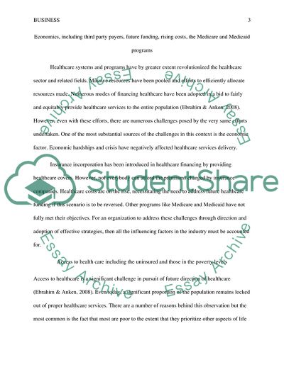 Challenges in Future Direction of Health Care