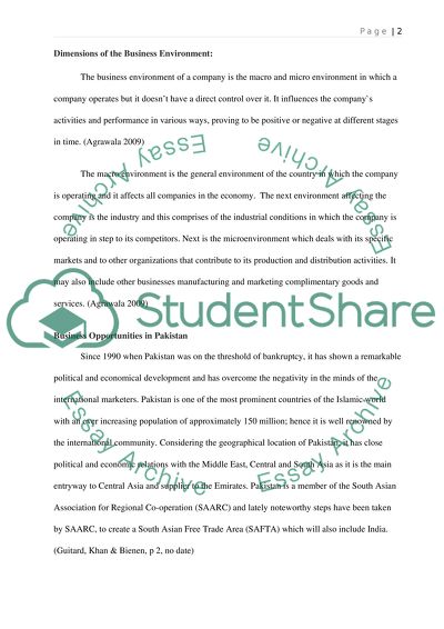 Dimensions of the Business Environment