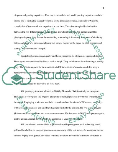 Playing Wii Games to Playing Real Games