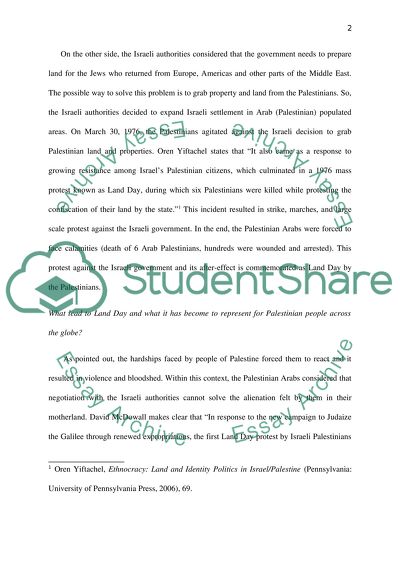 Israel-Palestine Conflict: Land Day