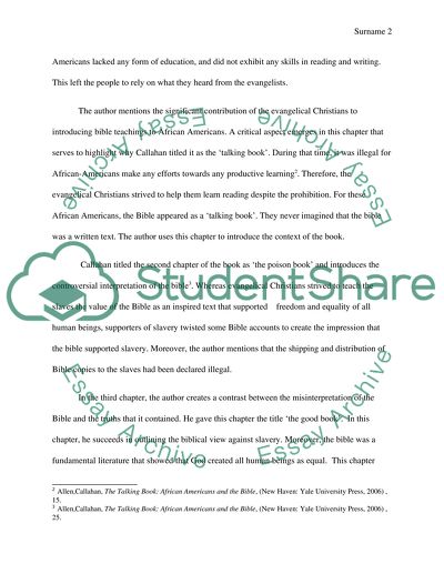 African Americans and the Bible