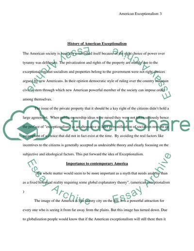 American Exceptionalism