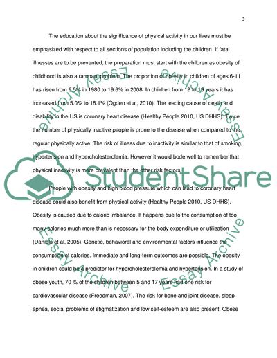 Health Education Project: Physical Activity