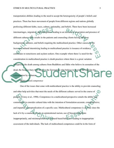 Ethics in Multicultural Practice