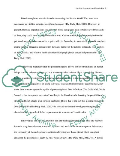 People Shouldnt Get Blood Transplants