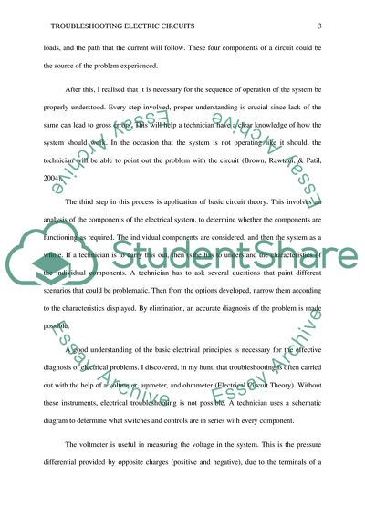 Troubleshooting Electric Circuits