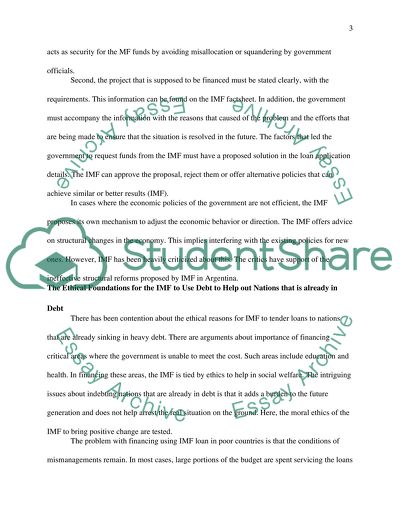 The role of the International monetary fund (IMF) in helping poor and debt-troubled countries